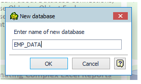 2 create EMP_DATA database