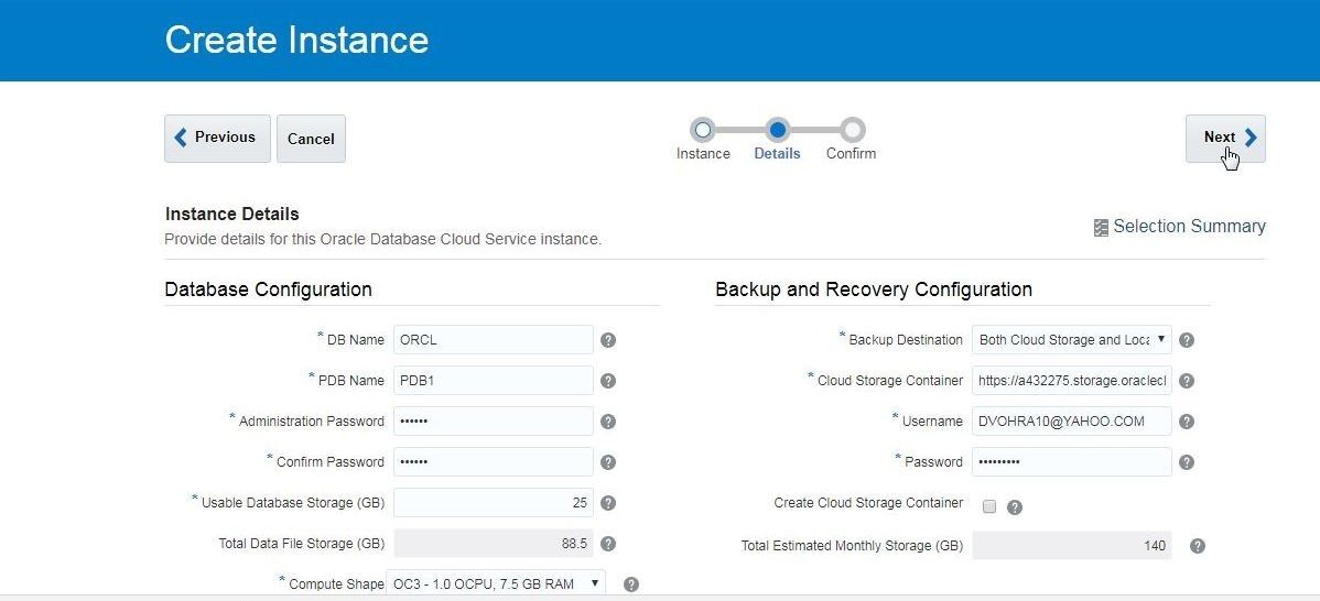 Specify Username and Password for the user that is to access the storage container and click on Next as shown in Figure 22.