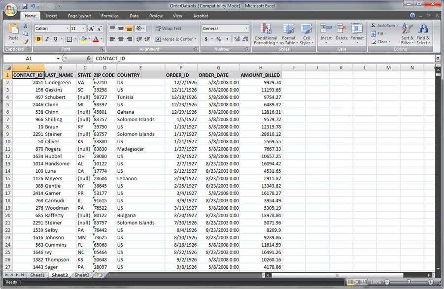 Step 2: Create or Export Your Report in Excel 2003 Format