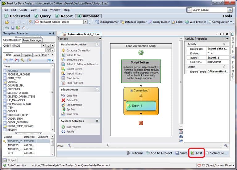 Step 4: Automating the process - Saving Workflow