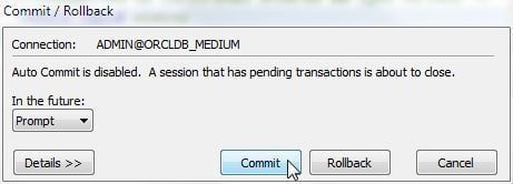 Figure 55. Commit/Rollback pending transactions