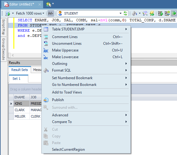 Creating a Toad View