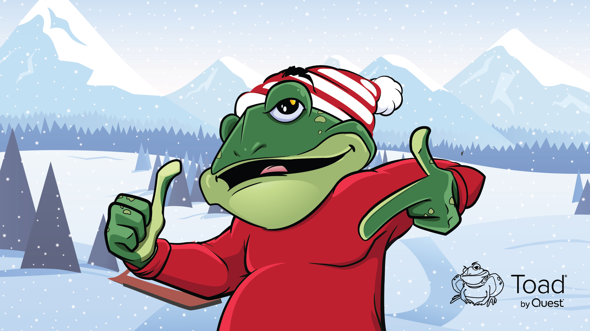 Free gift: Toad for Oracle Winter Toad icon and wallpaper