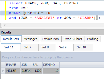 Parenthesis Matching and the SQL Editor