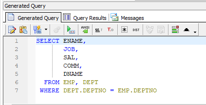 Toad Query Builder Standard Oracle SQL
