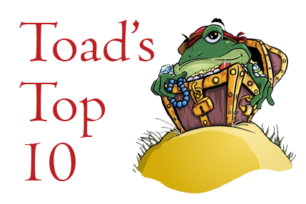 Toad's Top 10, image of Toad for Oracle toad in a treasure chest.