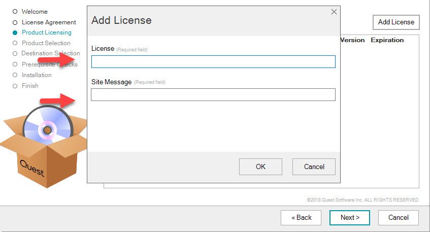 add license during install