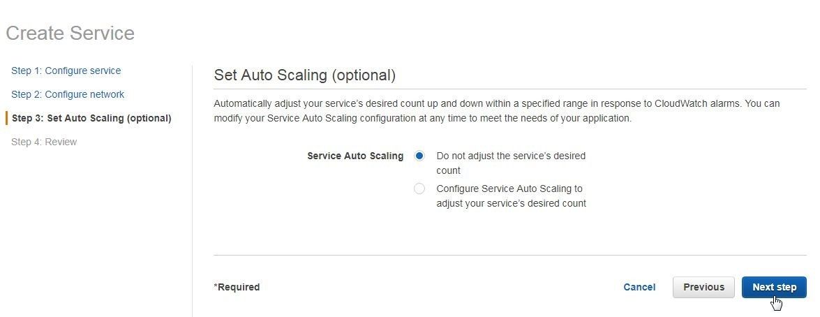 Figure 21.  Setting auto scaling