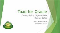 Toad for Oracle: Crear y Editar Objetos de la Base de Datos