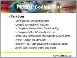 Oracle PL/SQL Performance Tips – Coding Best Practices – Part 8