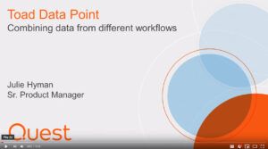 Learn how to combine data in Toad Data Point Workbook