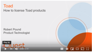 How to license Toad products
