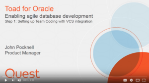 Video Series: Enabling Agile Database Development using Toad for Oracle