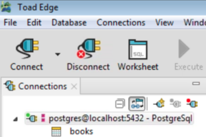 Toad Edge and Postgres. Working together in a new interface.