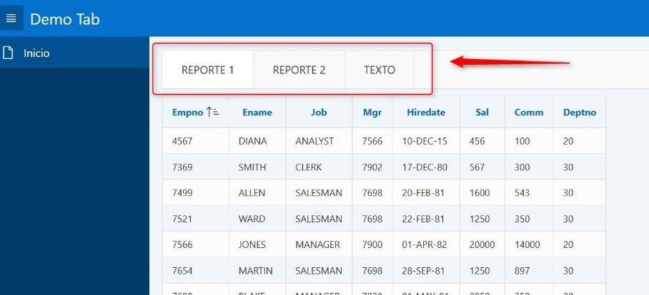Cómo distribuir información en múltiples tabs en Oracle APEX 5.1