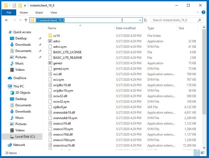 Extract the contents of the zip file to a folder.