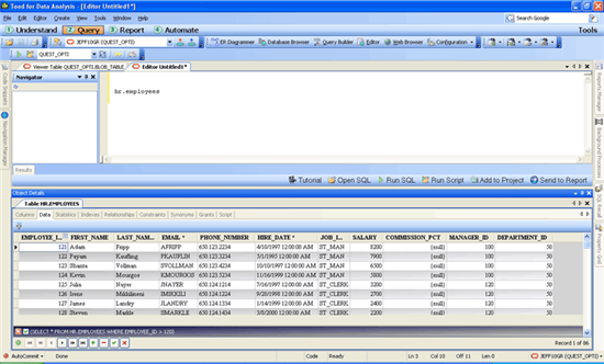 Toad's Instant Object Description Feature: Easily View Table Structures and Data