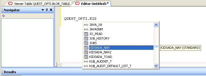 Effortless Column and Object Lookup in Toad's Code Insight