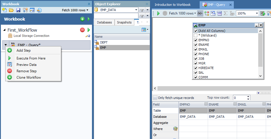 Toad Data Point Clone Workflow