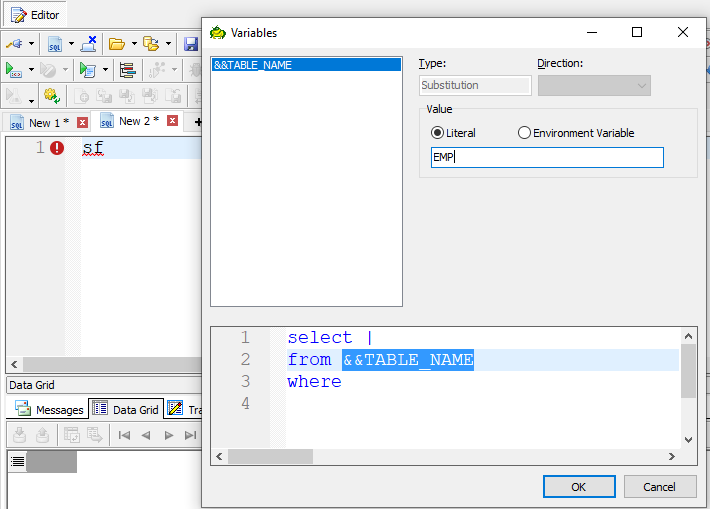 Your Own SQL Code Template in Action.