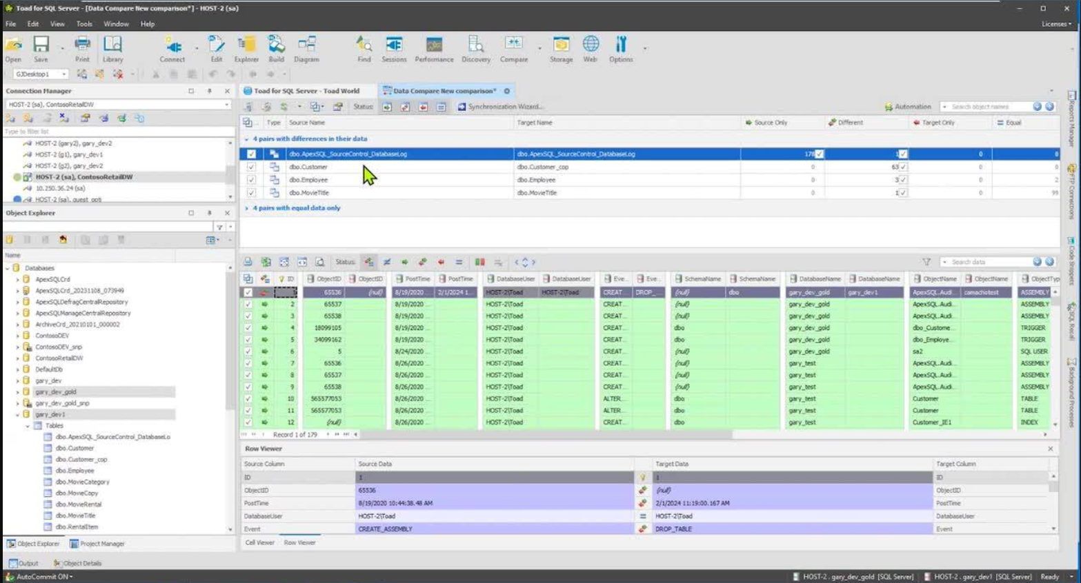 Data Compare in Toad for SQL Server - Toad World Blog